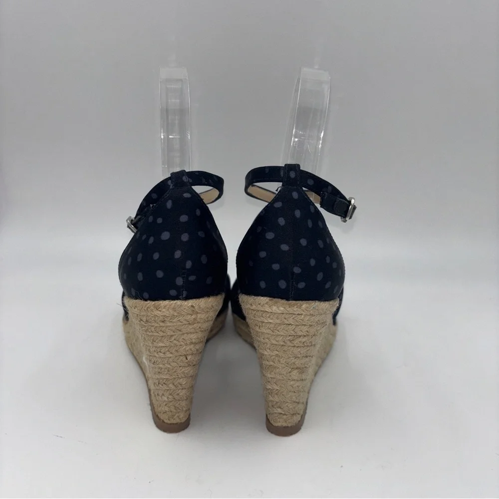New! LK Bennett polka dot espadrille platform sandals